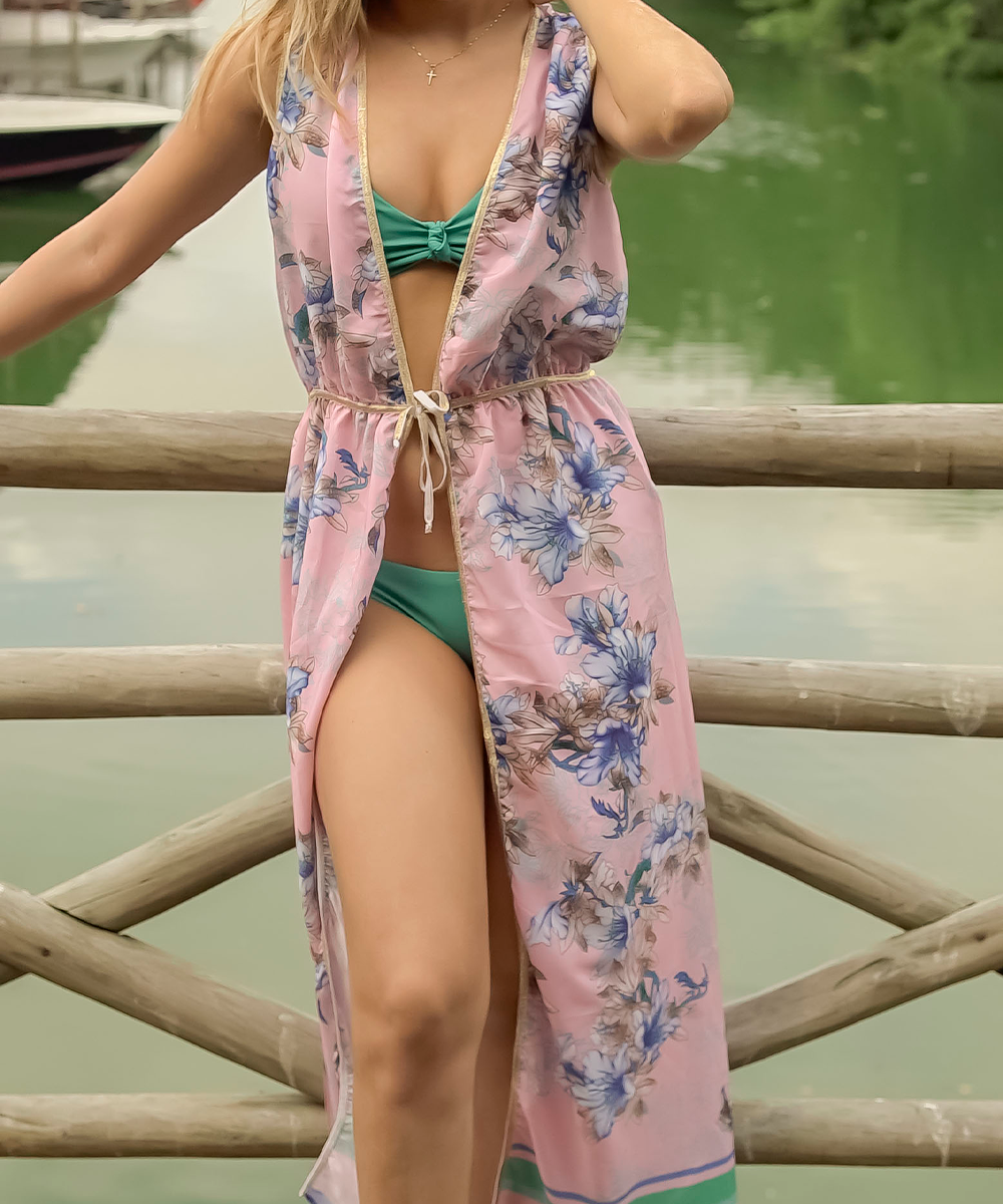 Cover Up Kimono Sin Mangas